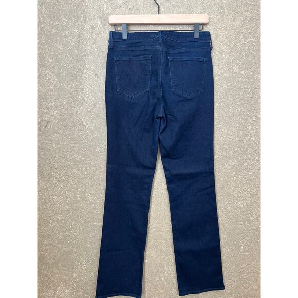 NYDJ Barbara Bootcut Jeans Dark Blue Wash Color Rinse Lift Tuck Tech Size 6 - Picture 4 of 10